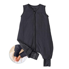 Nyte Nyte Baby gray sleepsack front view with breathable fabric.