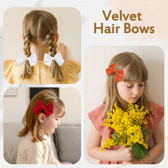 OAOLEER soft velvet baby bows suitable for delicate hair.