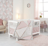 OBERLUX Precious crib quilt reversible for versatile nursery styling and cozy snuggle moments