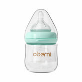 Oberni glass baby bottle with anti-colic system for calmer feeds