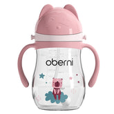 Oberni leakproof sippy cup with weighted straw for versatile sipping angles