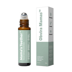 Obvira Mamas teething roller with chamomile and rose oil ready for gentle gum comfort.