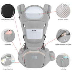 Ocanoiy grey back-carry setup supports versatile wearing during chores