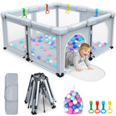 OCATO Baby Playpen foldable setup showing easy transport and compact storage