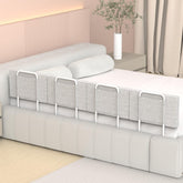 OCBAiLi bed rail assembly under the mattress for a secure fit.