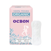 OCBON ultra-thin pantyliner regular close-up highlighting discreet wear and daily comfort.