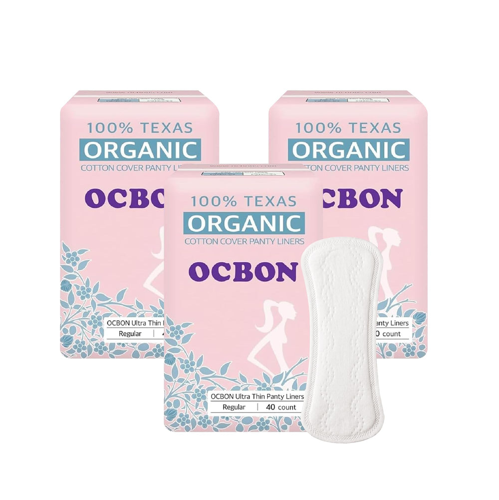 OCBON Ultra Thin Pantyliner Regular pack front for daily discretion and comfort.