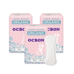 OCBON Ultra Thin Pantyliner Regular pack front for daily discretion and comfort.