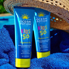 Ocean Potion packaging box for 6.8oz SPF 50 kids sunscreen