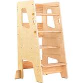 OCODILE Toddler Standing Tower with adjustable platform enables growing independence in kitchen tasks.
