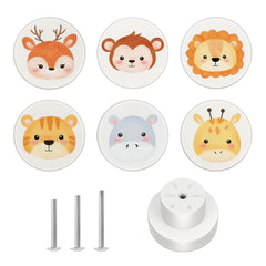 OctinPris wooden animal knob general view for nursery decor and easy grip.