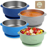 odoe baby bowl with suction base supports self-feeding