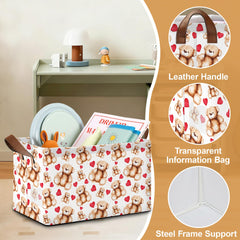 Oeaskly Bear Heart Bin provides spacious interior for bulkier items