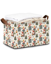 Oeaskly Christmas tree gift bin with handles for easy carrying and storage