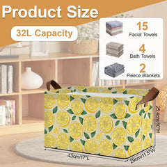 Oeaskly lemon storage bin folded flat for compact storage