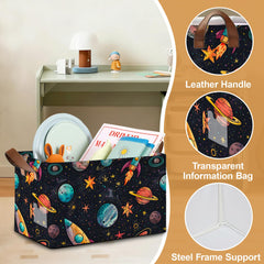 Folded Oeaskly Space Planet bin showing compact design