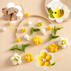 OESSUF leaf-dangling ornaments with vibrant colors for baby focus and relax.