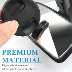 OFBAND wide-view curved mirror reduces blind spots for safer driving visibility.