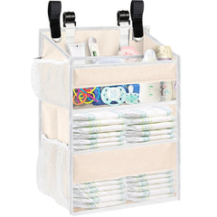 Ofiray-home hanging diaper organizer on crib rail for quick diaper changes.