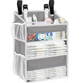 Ofiray-home hanging diaper organizer with mesh pockets for quick access to baby essentials.