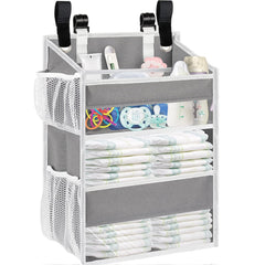 Ofiray-home hanging diaper organizer with mesh pockets for quick access to baby essentials.