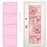 Ofiray-home over-the-door stuffed animal storage front view keeps plush toys organized and accessible.