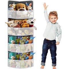 Ofiray-home soft corner shelf hangs neatly, maximizing corner space for toys and essentials.