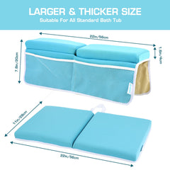OFiSEXPT foam kneeler padding in blue enhances comfort during baths.