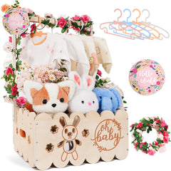 OFUSUY wooden baby crate closet full view showing sturdy storage for newborn essentials