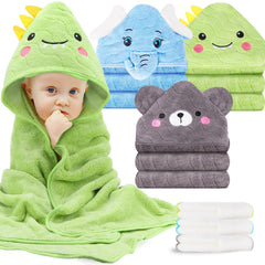 OFUSUY coral fleece baby towel set, ultra-soft and highly absorbent for newborns
