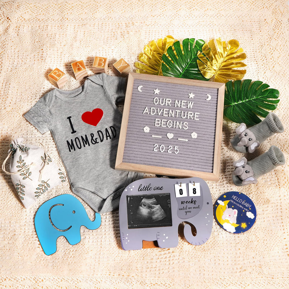 OFUSUY felt letter board for pregnancy announcements with customizable messages