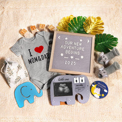 OFUSUY felt letter board for pregnancy announcements with customizable messages