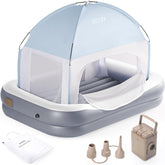 OGERY inflatable toddler bed with built-in pump for fast setup anywhere