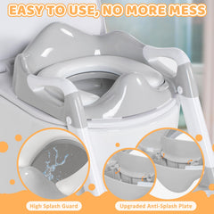 OHKIDS adjustable-height seat—fits various toilet shapes with secure alignment.