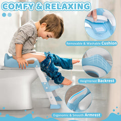 OHKIDS blue foldable design closeup showcases compact storage after use.