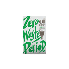 Oi packaging with eco ink highlights sustainable, chemical-free menstrual care.