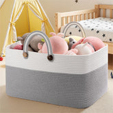 OIAHOMY blanket basket gradient grey with white for stylish storage.