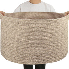 OIAHOMY 90L blanket basket for living room organization and clutter-free seating