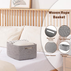 OIAHOMY baby nursery basket, soft rope and safe storage