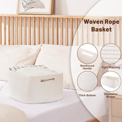 OIAHOMY baby nursery basket offers soft storage without sharp edges.