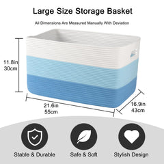 OIAHOMY blanket basket folded flat demonstrates convenient space-saving design