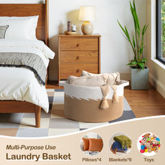OIAHOMY blanket basket handle detail emphasizes durability and portability