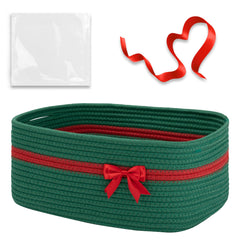 OIAHOMY Christmas basket with gift bags and ribbons, ideal for gifting this season