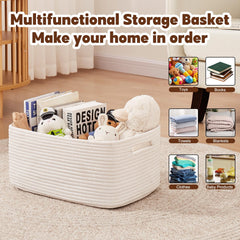 OIAHOMY closet storage basket fits cube shelves with warm texture.