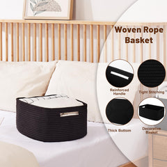 OIAHOMY closet organizer basket in black fits wardrobe space