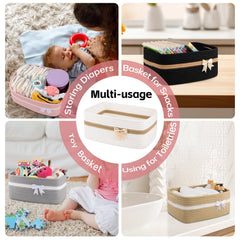 OIAHOMY diaper and essentials organizer, versatile storage for nursery and bathroom.