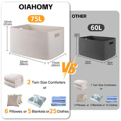 OIAHOMY double reinforced handles provide sturdy transport and shape retention.