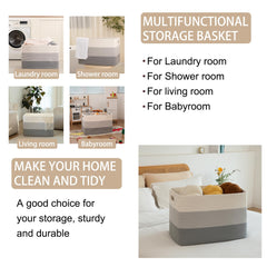 OIAHOMY foldable woven storage demonstrates space-saving flexibility