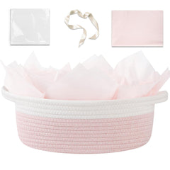 OIAHOMY gift basket empty with handle closeup for easy gifting and portability