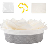 OIAHOMY gift basket empty with handle for easy gifting and transport.